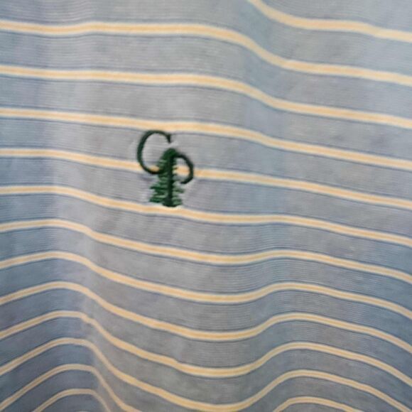 Peter Millar Double Mercerized Cotton Striped Golf Polo Large - Picture 2 of 4